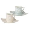 Набор: 2 чашки + 2 блюдца для кофе (роз. и голуб.) Инфанта - AL-M1951_M1952_C2-E9 Anna Lafarg Emily