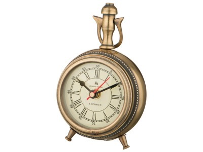 Часы настольные антик диаметр=10 см. высота=17 см. Global Indian (877-413) 