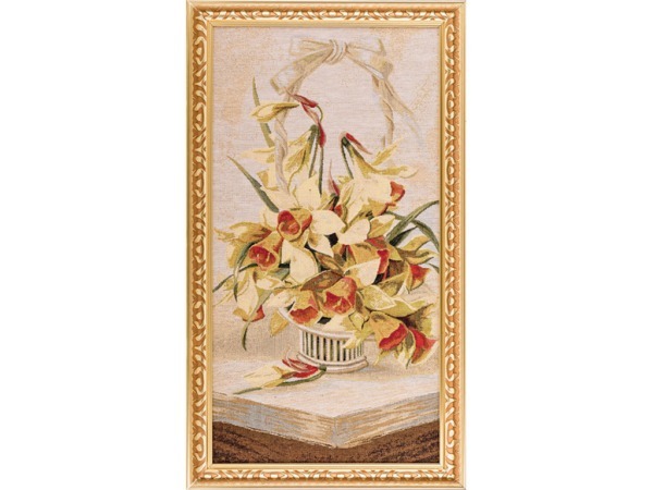 Гобеленовая картина "корзина с нарциссами" 70*40 см. Оптпромторг Ооо (404-1324-10) 