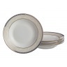 Набор тарелок суповых из 6 шт.диаметр=20 см. Porcelain Manufacturing (133-118) 