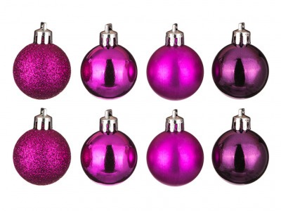 Набор шаров из 8 шт. диаметр=4 см. микс  фуксия, пурпур Polite Crafts&gifts (858-014) 
