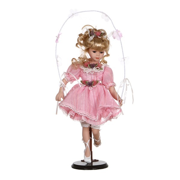 Фарфоровая кукла "принцесса"с мягконабивным туловищем высота=40 см (кор=12шт.) Lefard (485-102)