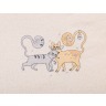 Полотенце "парочка кошек", 50*90 см махра,шампань,вышивка,100% хлопок 400гр\м SANTALINO (850-330-56)