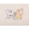 Полотенце "парочка кошек", 50*90 см махра,шампань,вышивка,100% хлопок 400гр\м SANTALINO (850-330-56)