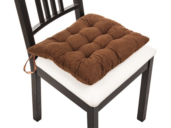 Сиденье для стула "вельвет коричневый", 40*40 см, 100% полиэстер (кор=50шт.) SANTALINO (847-047)