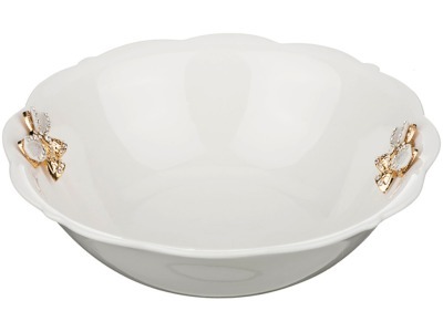 Салатник "grace" диаметр=23 см.,с бантиком Porcelain Manufacturing (199-030-1) 