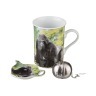 Чайный набор 3 пр."обезьяна":кружка 300 мл.,подставка для чайн.пакетиков,ситечко для чая (кор=36набо Porcelain Manufacturing (270-237) 