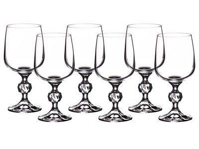 Набор бокалов для вина из 6 шт. "claudie / sterna" 230 мл. высота=15 см. Crystalite Bohemia (669-099)