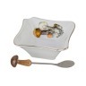 Блюдо "грибочки"10*10 см.+ложка Hebei Grinding (178-889) 
