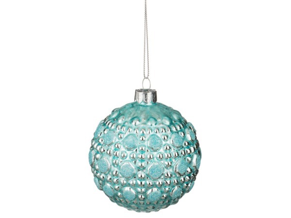 Декоративное изделие шар стеклянный диаметр=8 см. высота=9 см. цвет: бирюзовый Dalian Hantai (862-116) 