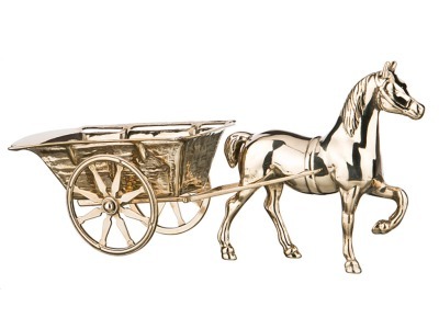 Статуэтка "лошадь с повозкой" длина=45 см. высота=22 см. Stilars S.n.c. (333-085) 