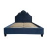 Кровать велюр синий 160*200*130 - TT-00000071