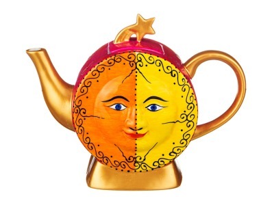 Чайник "солнышко золотое"  1000 мл ручная роспись Hangzhou Jinding (151-069) 