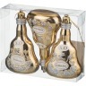 Декоративное изделие:набор бутылочек "коньяк" из 3 шт. цвет: золото высота=9 см Polite Crafts&gifts (858-056) 