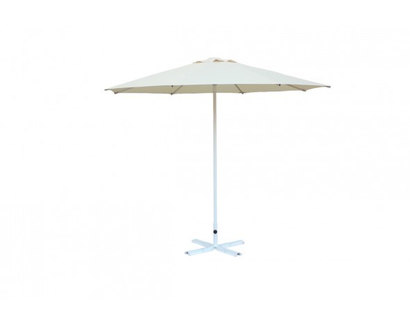 Зонт уличный Митек D2,5 м  круглый без волана, стальной, с подставкой (54001)