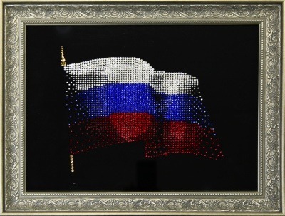 Картина Флаг России с кристаллами Swarovski (1773)