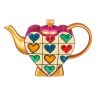 Чайник "сердце мульти" 850 мл ручная роспись Hangzhou Jinding (151-074) 