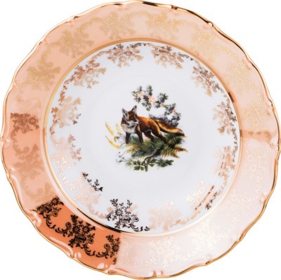 Набор суповых тарелок из 6 шт."золотая охота" диаметр=23 см. Moritz Zdekauer (655-737) 