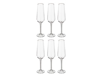 Набор бокалов для шампанского из 6 шт. "amundsen/ardea" 220 мл высота=26,5 см CRYSTALITE (669-179)