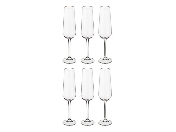 Набор бокалов для шампанского из 6 шт. "amundsen/ardea" 220 мл высота=26,5 см Crystal Bohemia (669-179)