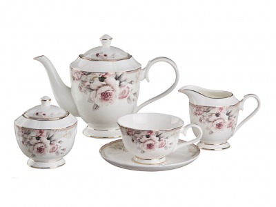 Чайный сервиз "диана" на 6 персон 15 пр.1000/250 мл. Porcelain Manufacturing (264-638) 