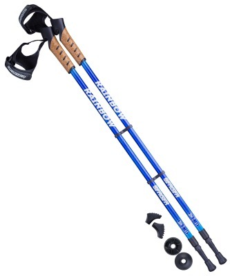 Палки для скандинавской ходьбы Rainbow, 77-135 см, 2-секционные, синий/голубой (291790)