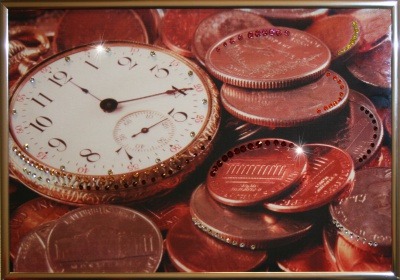 Картина Время деньги 2 с кристаллами Swarovski (1405)