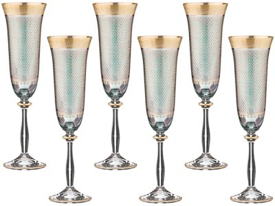 Набор бокалов для шампанского из 6 шт. "верде" 200 мл.высота=25 см. Ryszard Mustwito (666-034) 
