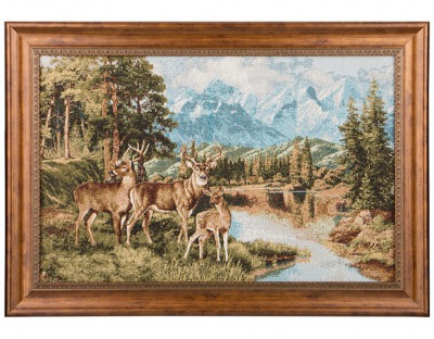 Гобеленовая картина "три оленя" 62х43см. (404-1017-30) 