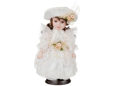 Фарфоровая кукла "бэтти" с мягконабивным туловищем высота=23 см. Jiangsu Holly (485-260) 