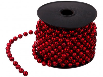 Декоративное изделие "бусы" 2,7 м *8 мм цвет красный Polite Crafts&gifts (224-045) 