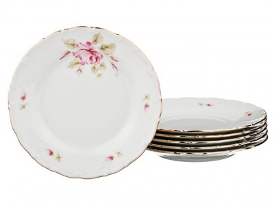 Набор тарелок из 6 шт. "офелия" диаметр=21 см. Bohemia Porcelan (655-602) 