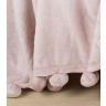 Плед с помпонами "розовая мечта" 200*220 см. (кор=12шт.) SANTALINO (981-008)