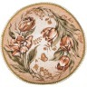 Салфетка "венок тюльпаны" круг 46 см, 90% п/э/10 % хлопок, сепия (550-033) 