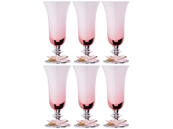 Набор бокалов для шампанского из 6 шт. 200 мл. высота=18 см. White Cristal (647-740) 