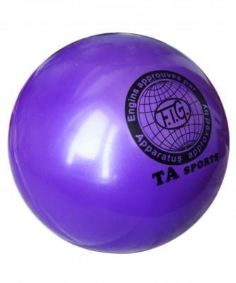 Мяч для художественной гимнастики T8, 19 см, 400 г, фиолетовый (8503)