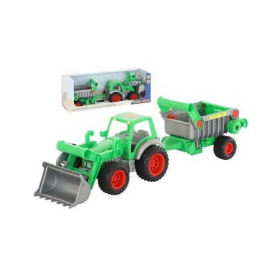 "Фермер-техник", трактор-погрузчик с полуприцепом (в коробке) (37756_PLS)