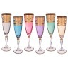 Набор бокалов для шампанского из 6 шт. "венециано" 200 мл.высота=24 см. (кор=1набор.) ART DECOR (326-013)