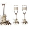 Набор бокалов для шампанского из 2 шт. с золотой каймой 170 мл. (802-510083) 