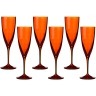 Набор бокалов для шампанского из 6 шт. "kate" 220 мл.высота=23 см. Bohemia Crystal (674-571)