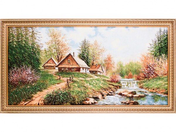 Гобеленовая картина "деревенский пейзаж" 112*59 см. Оптпромторг Ооо (404-102-31) 