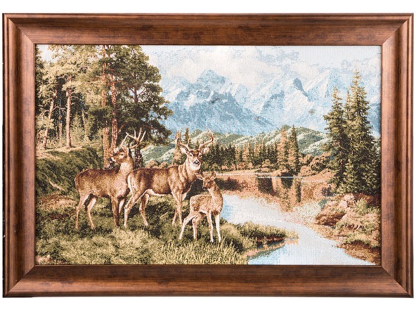 Гобеленовая картина "три оленя" 70х70см. (404-1017-20) 