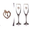 Набор бокалов для шампанского из 2 шт. с золотой каймой 170 мл. Посуда ООО (802-510-10)