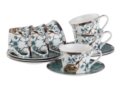 Чайный набор на 6 персон 12 пр. 200 мл. Porcelain Manufacturing (264-389) 