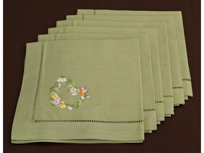 Комплект салфеток из 6 шт. 40*40 см.100% хлопок. ручная вышивка. вьетнам Gree Textile (859-003) 