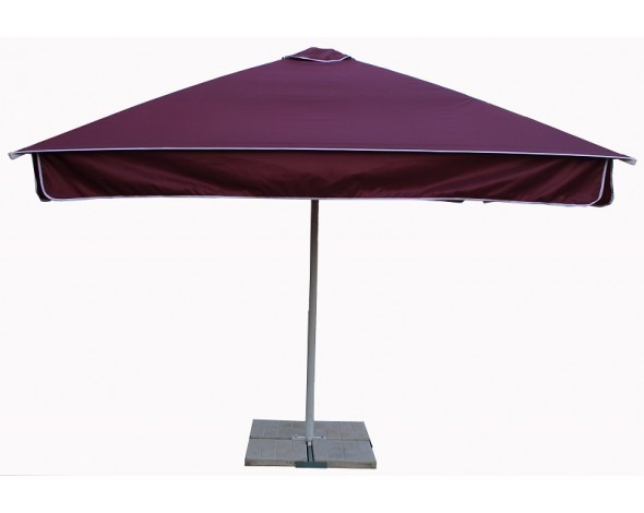 Зонт уличный с воланом Митек 2,5х2,5 м  стальной каркас, с подставкой,стойка 50мм. (53997)