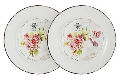 Набор из 2-х обеденных тарелок Розы LF Ceramic (LF-120E2257-4-AL)