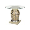 Журнальный стол+стекло серебро диаметр=75 см.высота=65 см. Ceramiche Millennio (313-042) 