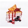 Комплект салфеток из 2шт "десерт-тортики" 40*40 см. х/б 100%, белый\розовый SANTALINO (850-453-27)
