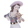 Статуэтка декоративная "дама в шляпе со скрипкой" 20*12 см. высота=33 см. S.V. (282-096)